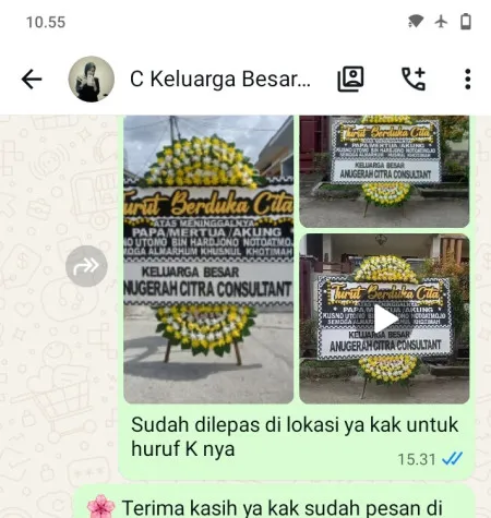 Pengiriman Papan Bunga Duka Ngadipiro Nguntoronadi